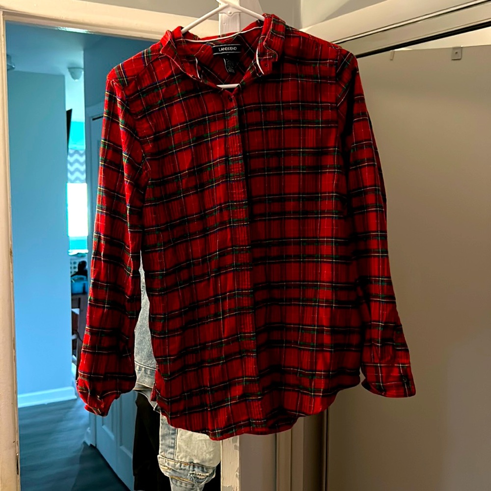 Lands end plaid flannel